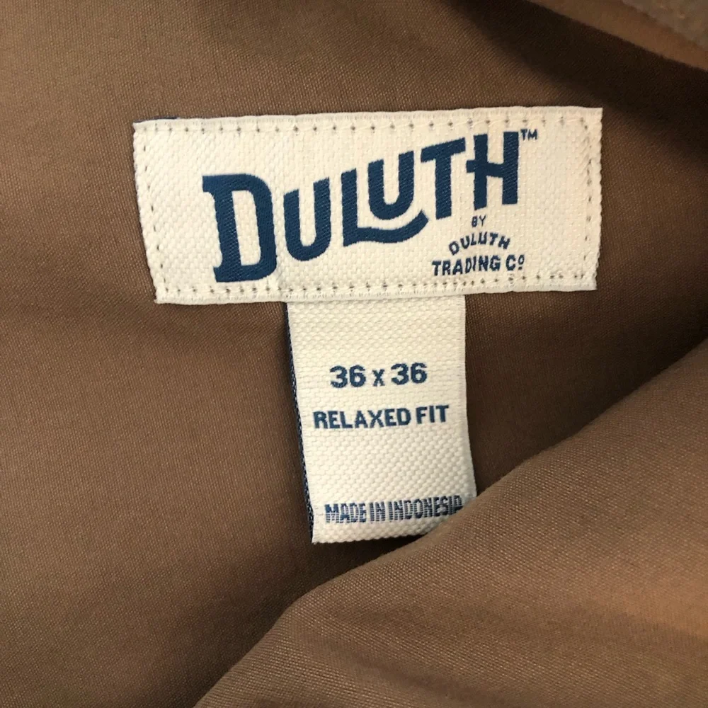 Duluth Trading Flex Dry on the Fly Cargo Pants Mens 36x36 Military Brown